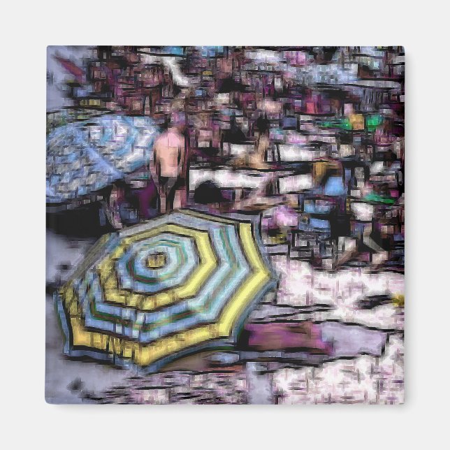 Imã Efeito digital de praia do estilo "impressão" (Frente)