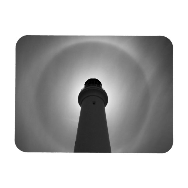 Ímã Efeito do farol - preto e branco (Horizontal)