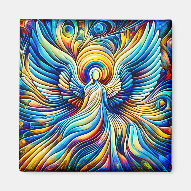 Imã Efeito Expressionista do Anjo Abstrato de Illusion (Frente)