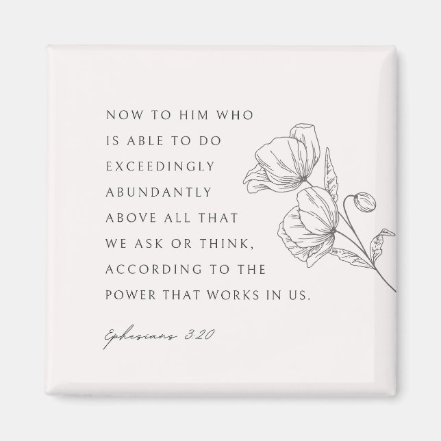 Imã Éfesianos 3:20 Excedentemente Abuentamente (Frente)