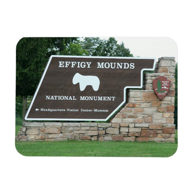 Ímã Effigy Mounds Entrada Magnet (Horizontal)