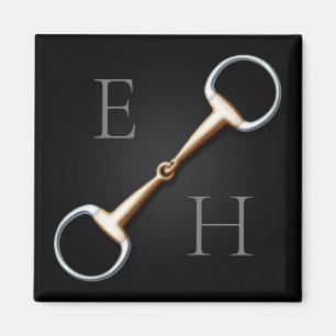Imã Eggbutt Snaffle Bit Monogramed Equestrian