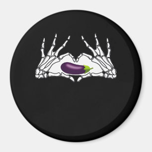 Imã EggPlant Classic - Skeleton mãos Heart