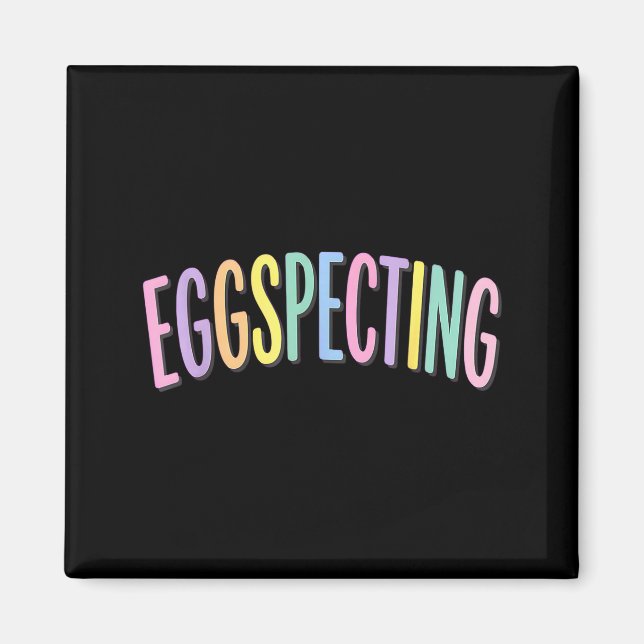 Imã Eggspecting páscoa esperando pais gravidez (Frente)