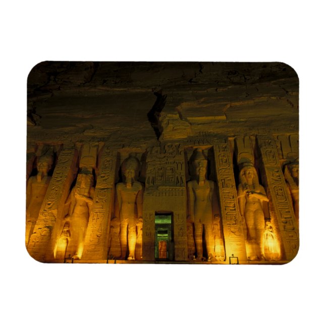 Ímã Egito, Abu Simbel, Fachada iluminada do Pequeno (Horizontal)