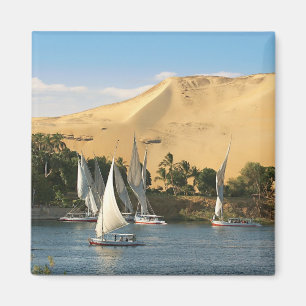 Imã Egito, Assuã, Rio Nilo, barcos à vela Felucca, 2