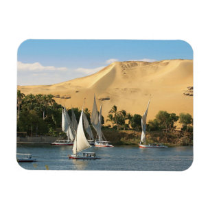Ímã Egito, Assuã, Rio Nilo, veleiros Felucca, 2