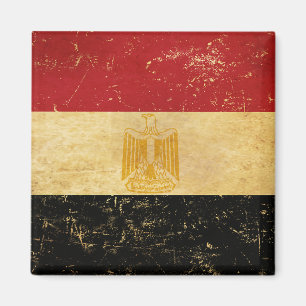 Imã Egito Flag Vintage Grunge Design Magnet