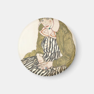 Imã Egon Schiele Edith com vestido