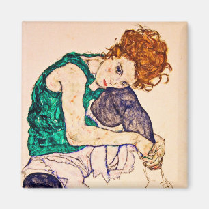 Imã Egon Schiele - Mulher Assentada Com Pernas Redigid