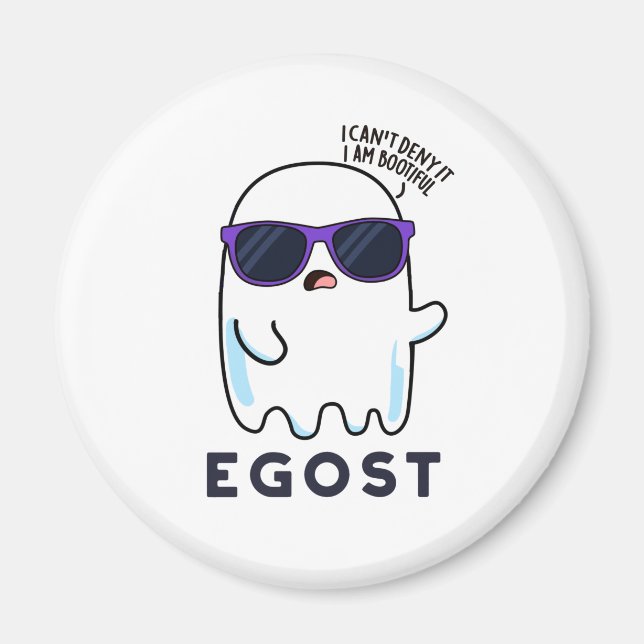 Imã Egost Dia de as Bruxas engraçado Ego Ghost Pun (Frente)