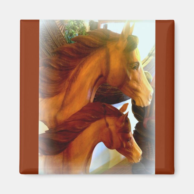 Imã égua e ímã de pônei (Frente)