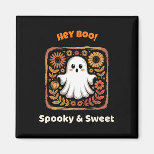 Imã Ei, Boo Ghost Retro Halloween Spooky, Fofo