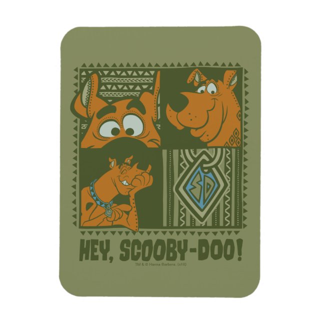 Ímã Ei Scooby-Doo Tribal Square Graphic (Vertical)