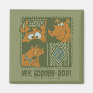 Imã Ei Scooby-Doo Tribal Square Graphic