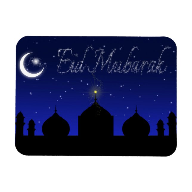 Ímã Eid Mubarak - Saudação Islâmica - Imagem Flexível (Horizontal)
