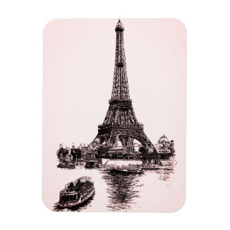 Ímã Eiffel Tower and Boats in Paris (France)
