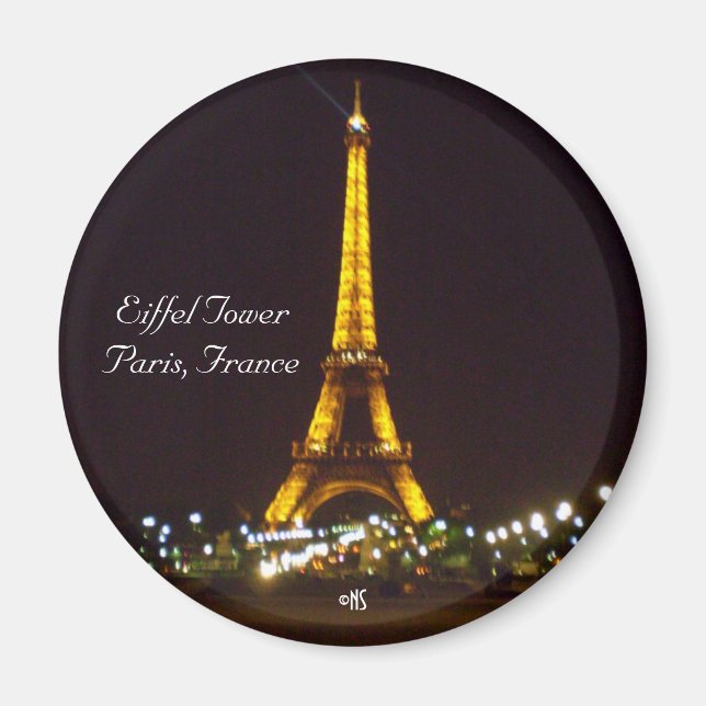 Imã Eiffel Tower Paris, France Magnet (Frente)