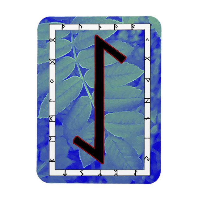 Ímã Eihwaz Viking Rune Magnet - Perseverança Centrada! (Vertical)