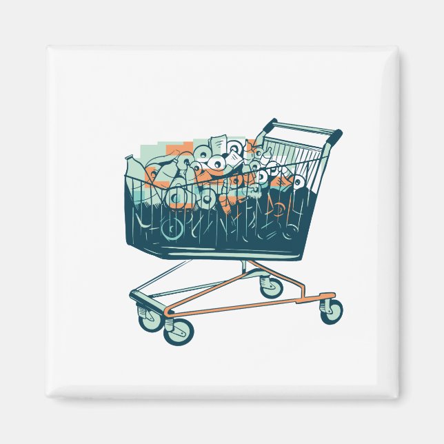 Imã Einkaufwagen mit Klopapier (Frente)