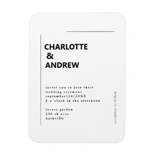 Ímã Einladung Hochzeit Einladung, mínimo e moderno