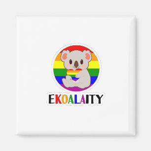 Imã Ekoalaty Equality Gay Koala Bear Engraçado LGBT Ra