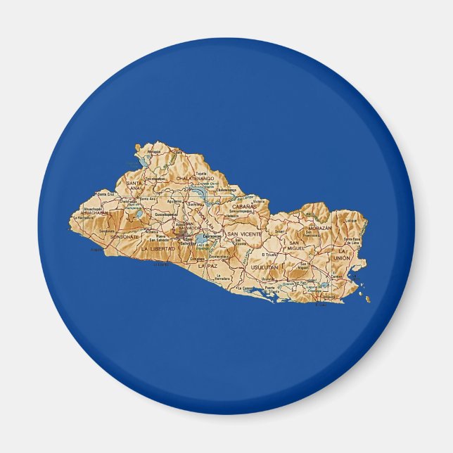 Imã El Salvador Map Magnet (Frente)