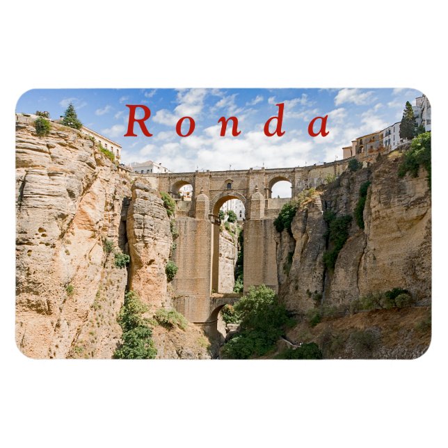 Ímã "El Tajo" de Ronda com o Puente Nuevo. (Horizontal)