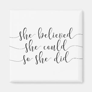 Imã ela acreditava que podia, mas ela acreditava