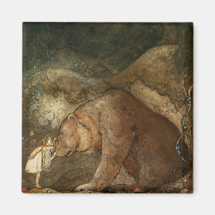 Imã "Ela beijou o urso" de John Bauer