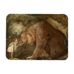 Ímã “Ela Beijou o Urso” por John Bauer