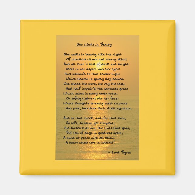 Imã Ela Caminha Em Beleza/Cabo Maio Milset Square Magn (Frente)