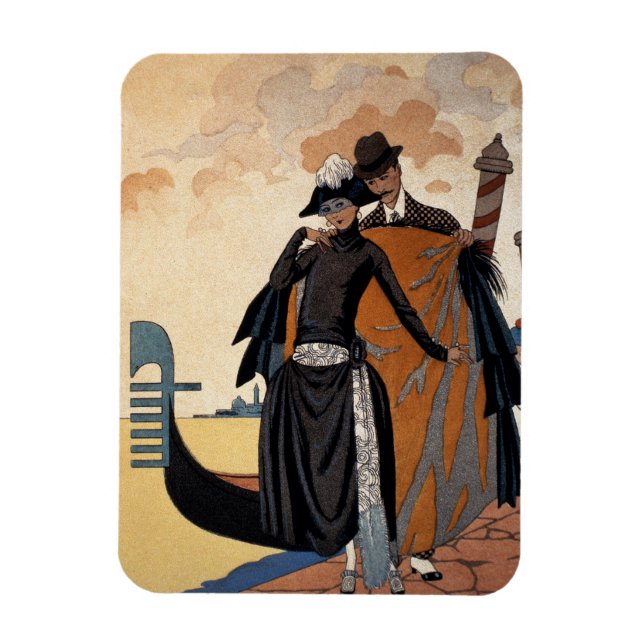 Ímã Ela e ele, Ilustração de Moda, 1921 (Vertical)