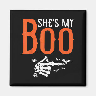 Imã Ela é Minha Boo Pijama de Halloween Combinando par