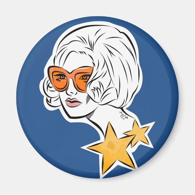 Imã Ela é um Estilo Retro Estrela (Frente)