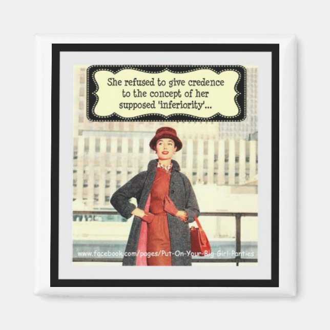 Imã 'Ela se recusou' com o ímã retrô (Frente)