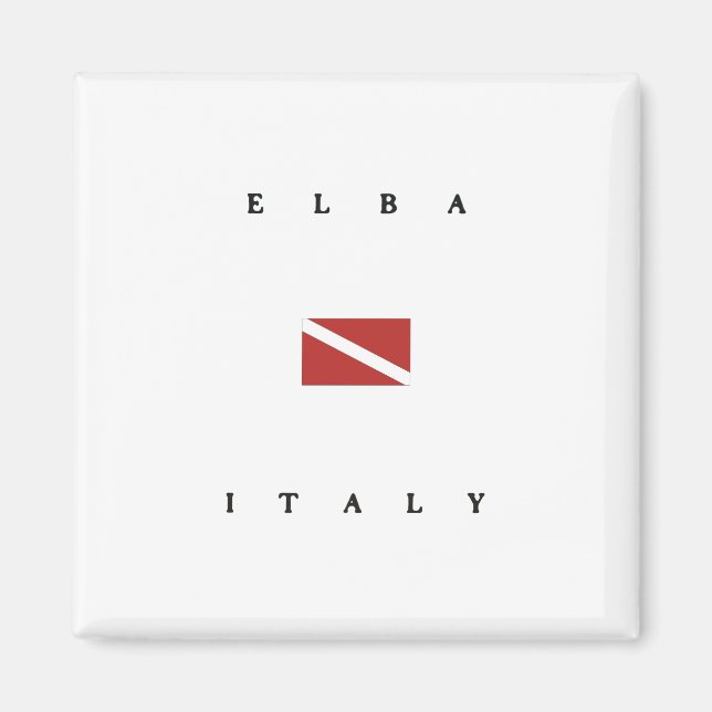 Imã Elba Italy Scuba Dive Flag (Frente)