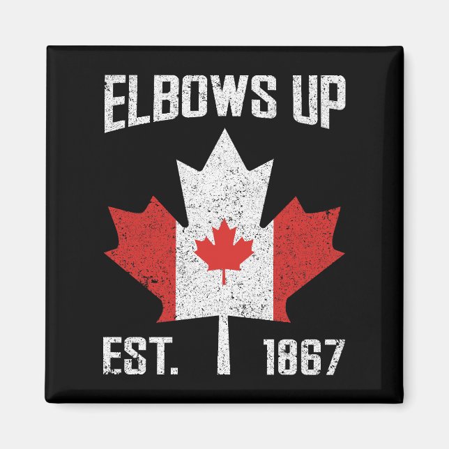 Imã Elbows Up Canada True North Strud Canadense (Frente)