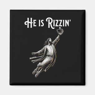 Imã Ele É Rizzin Jesus Jogando Baseball Divertimento R