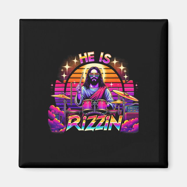 Imã Ele É Rizzy Dia Felz pascoa Engraçado Cristão E (Frente)
