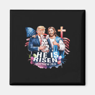 Imã Ele Está Risen Jesus Engraçado Nos Põe Na Bandeira
