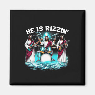 Imã Ele Está Rizzin' Jesus Tem Rizzen Cristão Engraçad