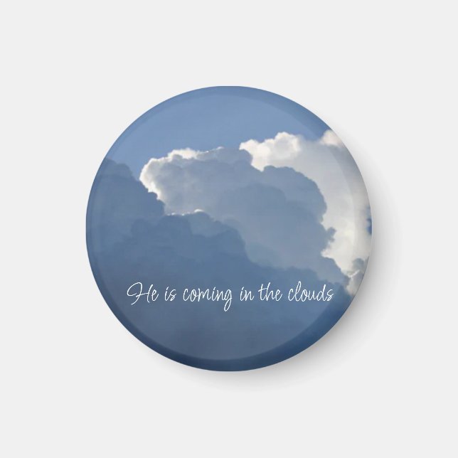 Imã Ele Está Vindo nas Nuvens Cota Cristã (Frente)