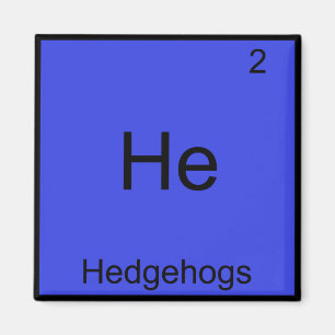 Imã Ele- Hedgehogs - Símbolo de Elemento Químico Eng