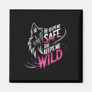 Imã Ele Me Mantém Seguro Ela Me Mantém Loba Amante de