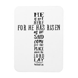 Ímã Ele não está aqui, pois ele tem Risen como ele dis