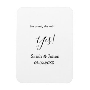 Ímã Ele perguntou ela disse sim noivado simples minima