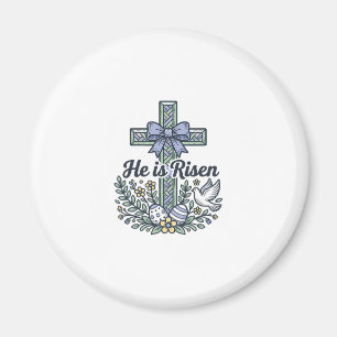 Imã Ele Ressuscitou Cruz de Páscoa Vetor Vintage