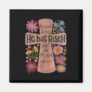 Imã Ele Risen Christian Páscoa Boho Floral
