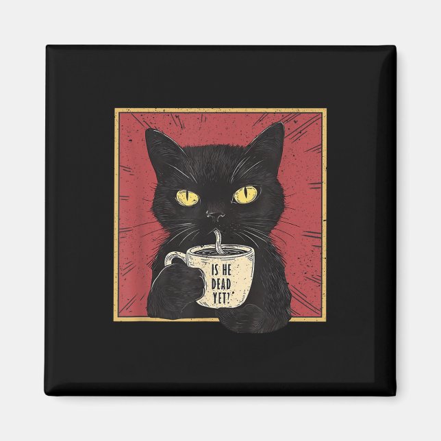 Imã Ele Vintage Morto Ainda Engraçado Gato? (Frente)
